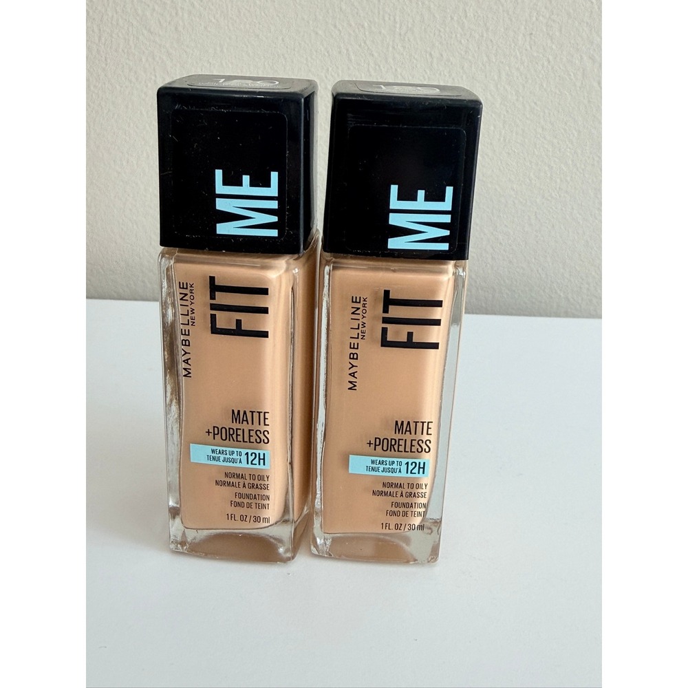 Maybelline Fit Me Foundation Women 120 Classic Ivory Matte Poreless 2pk NEW NWT